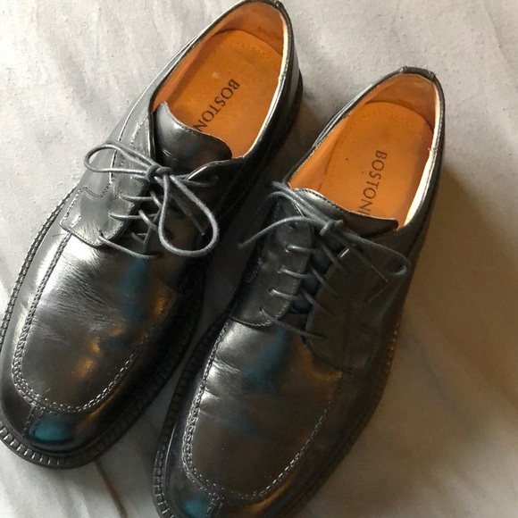 BOSTONIAN ITALIAN LEATHER BLACK SIZE 10.5 MEN SHOE - Picture 1 of 8
